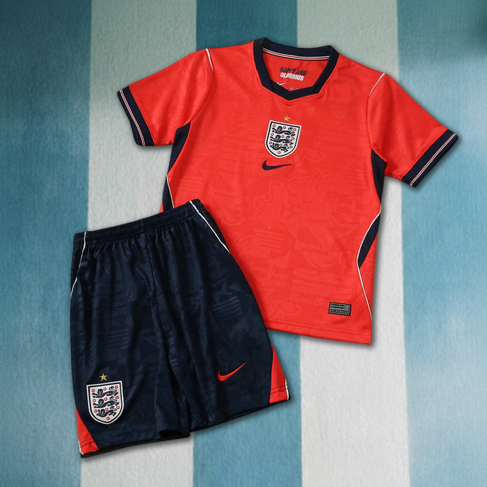 England Away Kids Kit 2026 – Red